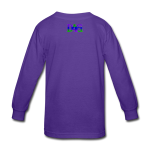 Youth D4G Color Logo Long Sleeve T-Shirt - dark purple