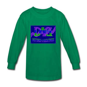 Youth D4G Color Logo Long Sleeve T-Shirt - kelly green