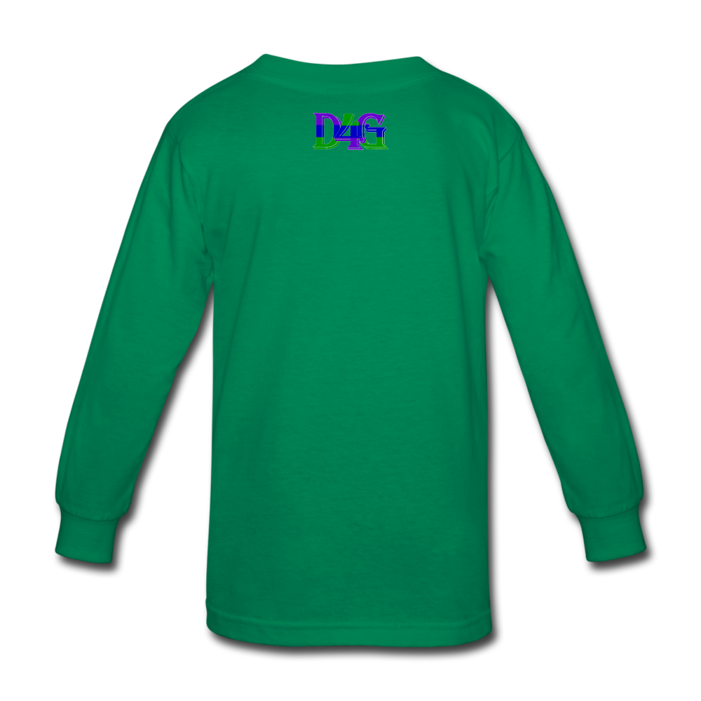 Youth D4G Color Logo Long Sleeve T-Shirt - kelly green