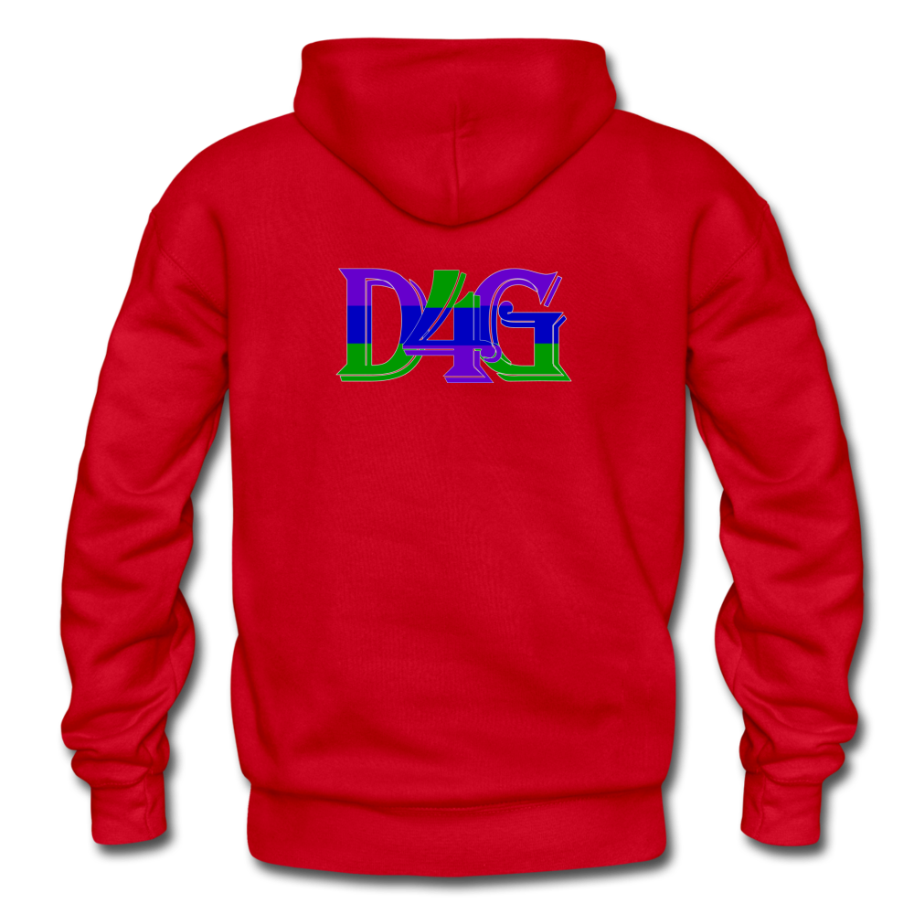 D4G Color Logo Adult Hoodie - red