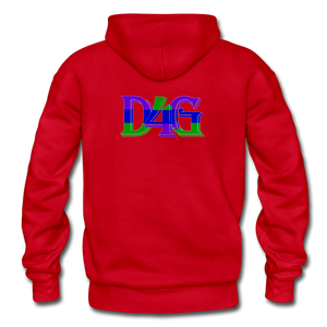 D4G Color Logo Adult Hoodie - red