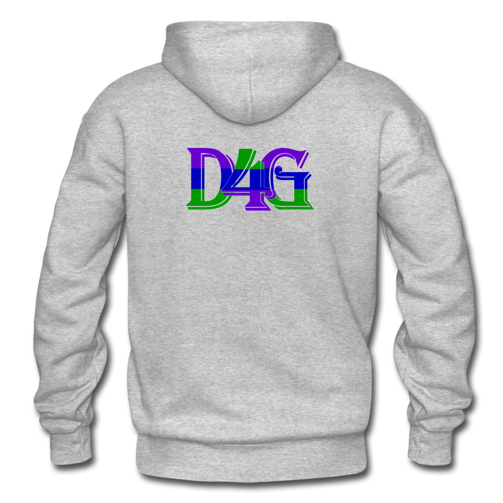 D4G Color Logo Adult Hoodie - heather gray