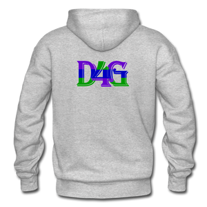 D4G Color Logo Adult Hoodie - heather gray