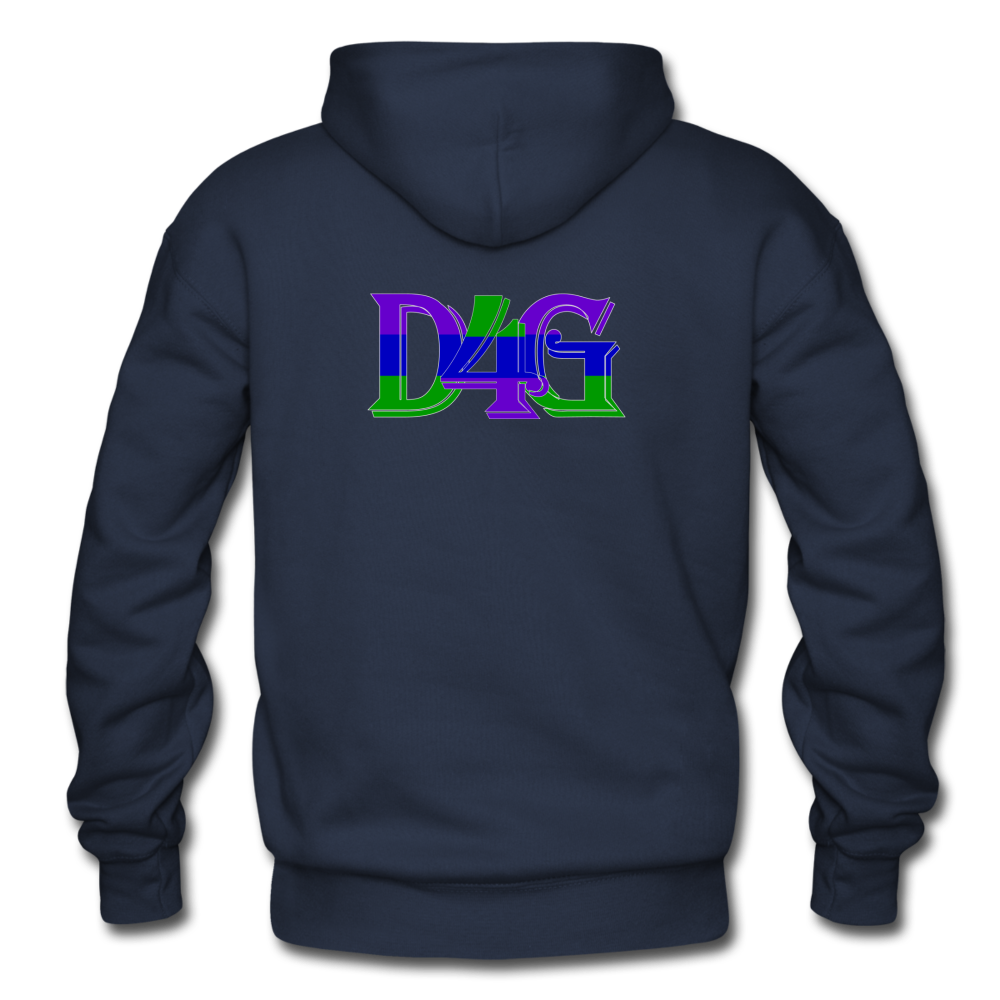 D4G Color Logo Adult Hoodie - navy