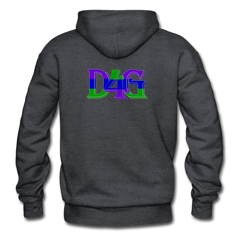 D4G Color Logo Adult Hoodie - charcoal gray