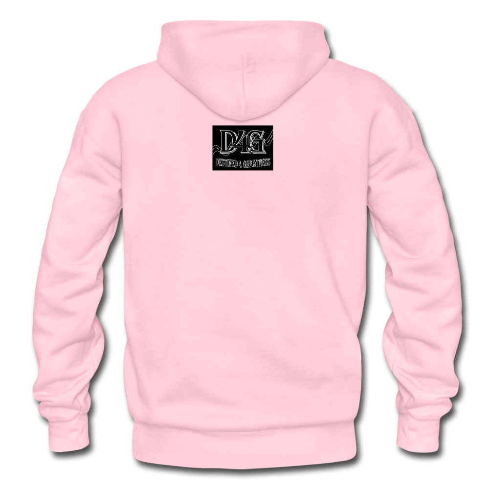 Red I AM Adult Hoodie - light pink