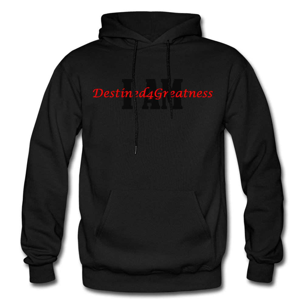 Red I AM Adult Hoodie - black