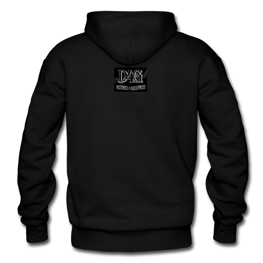 Red I AM Adult Hoodie - black