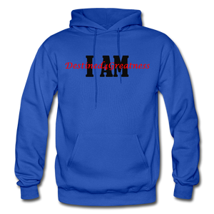 Red I AM Adult Hoodie - royal blue