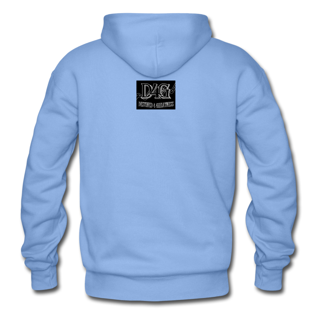 Red I AM Adult Hoodie - carolina blue