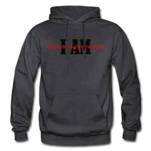 Red I AM Adult Hoodie - charcoal gray