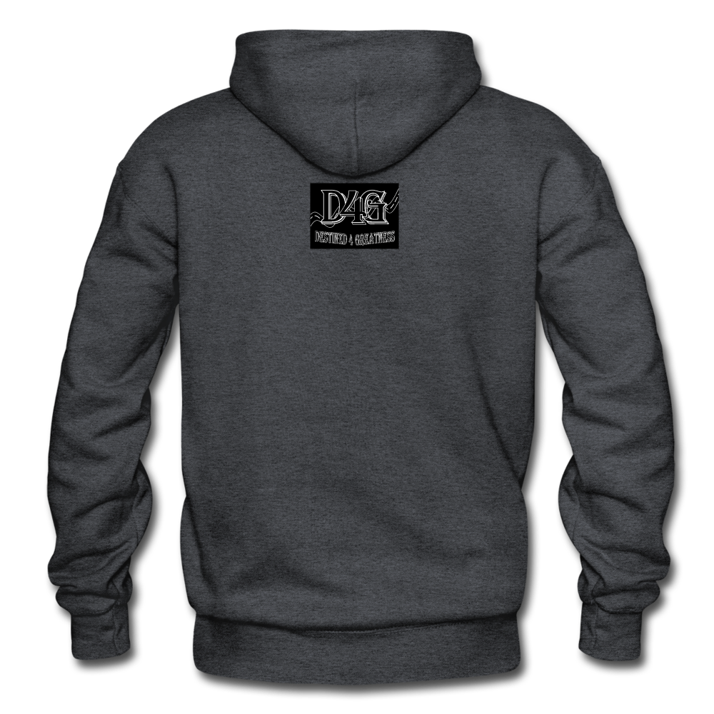 Red I AM Adult Hoodie - charcoal gray