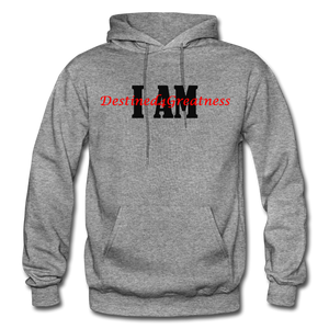 Red I AM Adult Hoodie - graphite heather