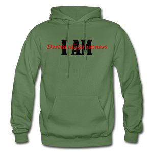 Red I AM Adult Hoodie - military green