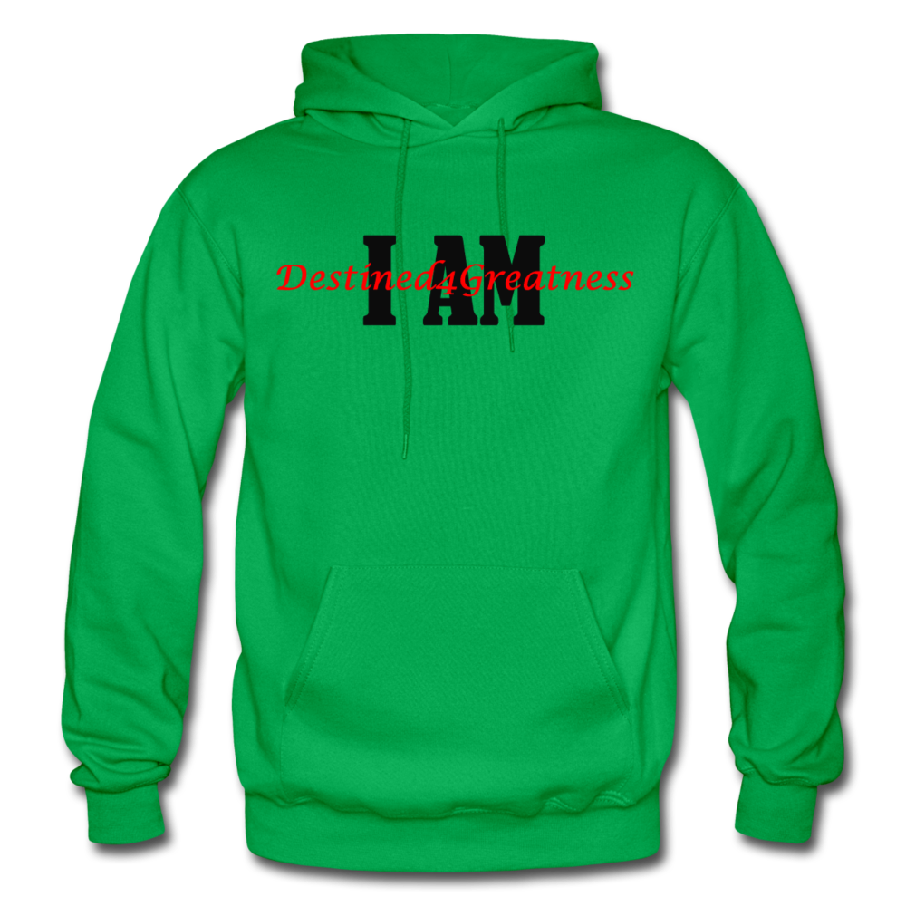 Red I AM Adult Hoodie - kelly green