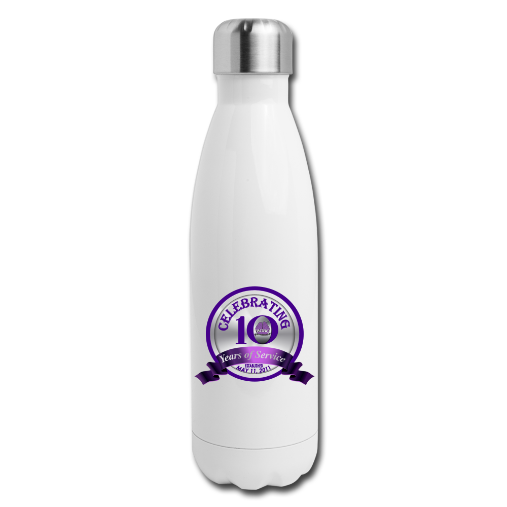 BGHC 10Years Insulated Stainless Steel Water Bottle - white