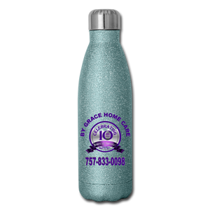 BGHC 10Years Insulated Stainless Steel Water Bottle - turquoise glitter