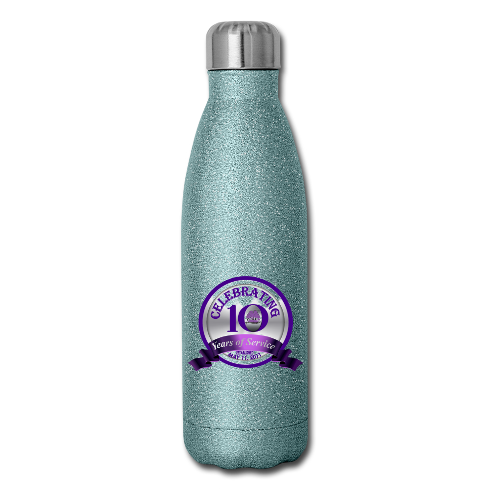 BGHC 10Years Insulated Stainless Steel Water Bottle - turquoise glitter