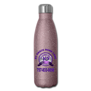 BGHC 10Years Insulated Stainless Steel Water Bottle - pink glitter