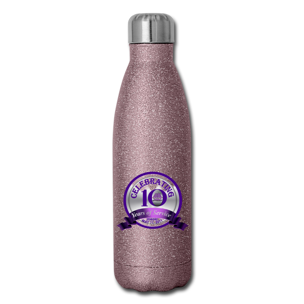 BGHC 10Years Insulated Stainless Steel Water Bottle - pink glitter