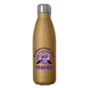 BGHC 10Years Insulated Stainless Steel Water Bottle - gold glitter