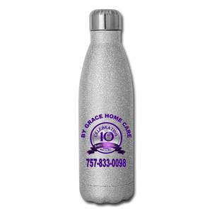 BGHC 10Years Insulated Stainless Steel Water Bottle - silver glitter