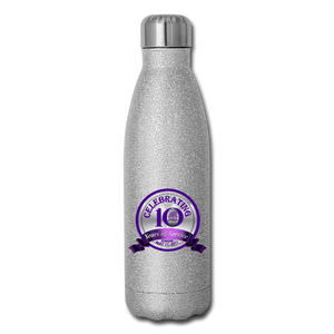 BGHC 10Years Insulated Stainless Steel Water Bottle - silver glitter