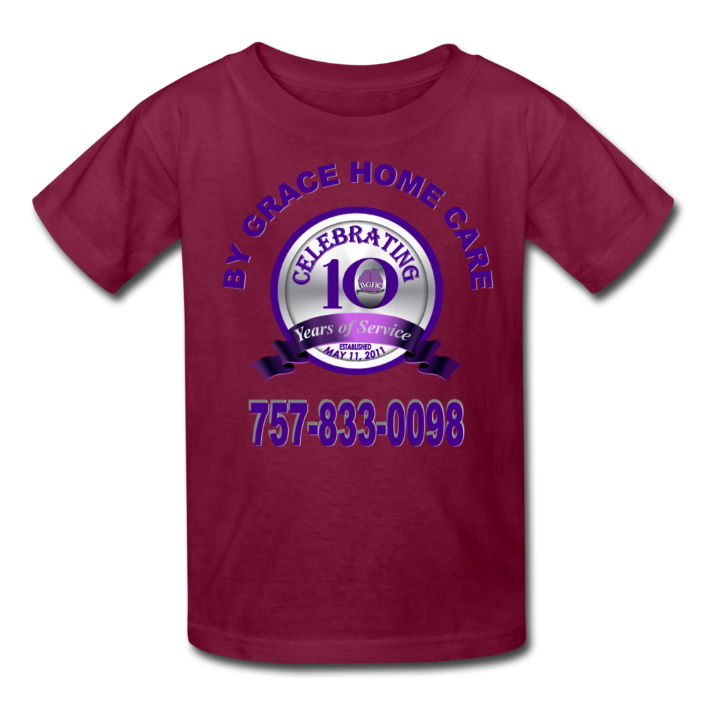 BGHC 10 Years Youth T-Shirt - burgundy