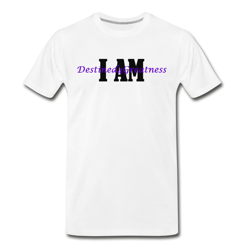 Men's Purple I AM T-Shirt - white