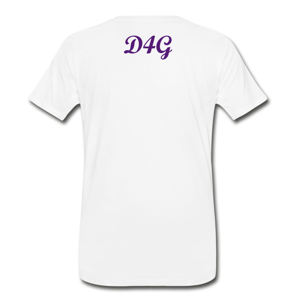 Men's Purple I AM T-Shirt - white