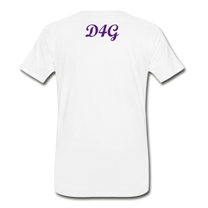 Men's Purple I AM T-Shirt - white