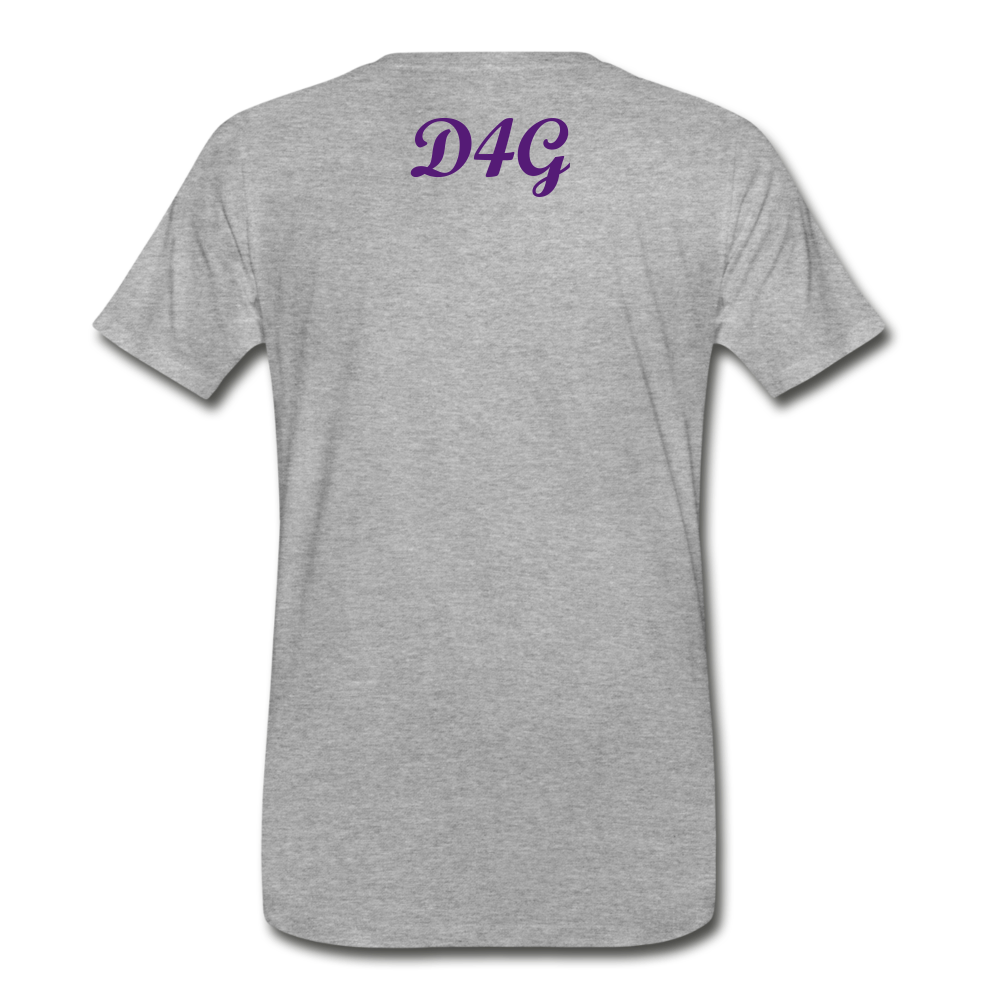 Men's Purple I AM T-Shirt - heather gray