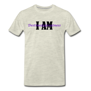 Men's Purple I AM T-Shirt - heather oatmeal