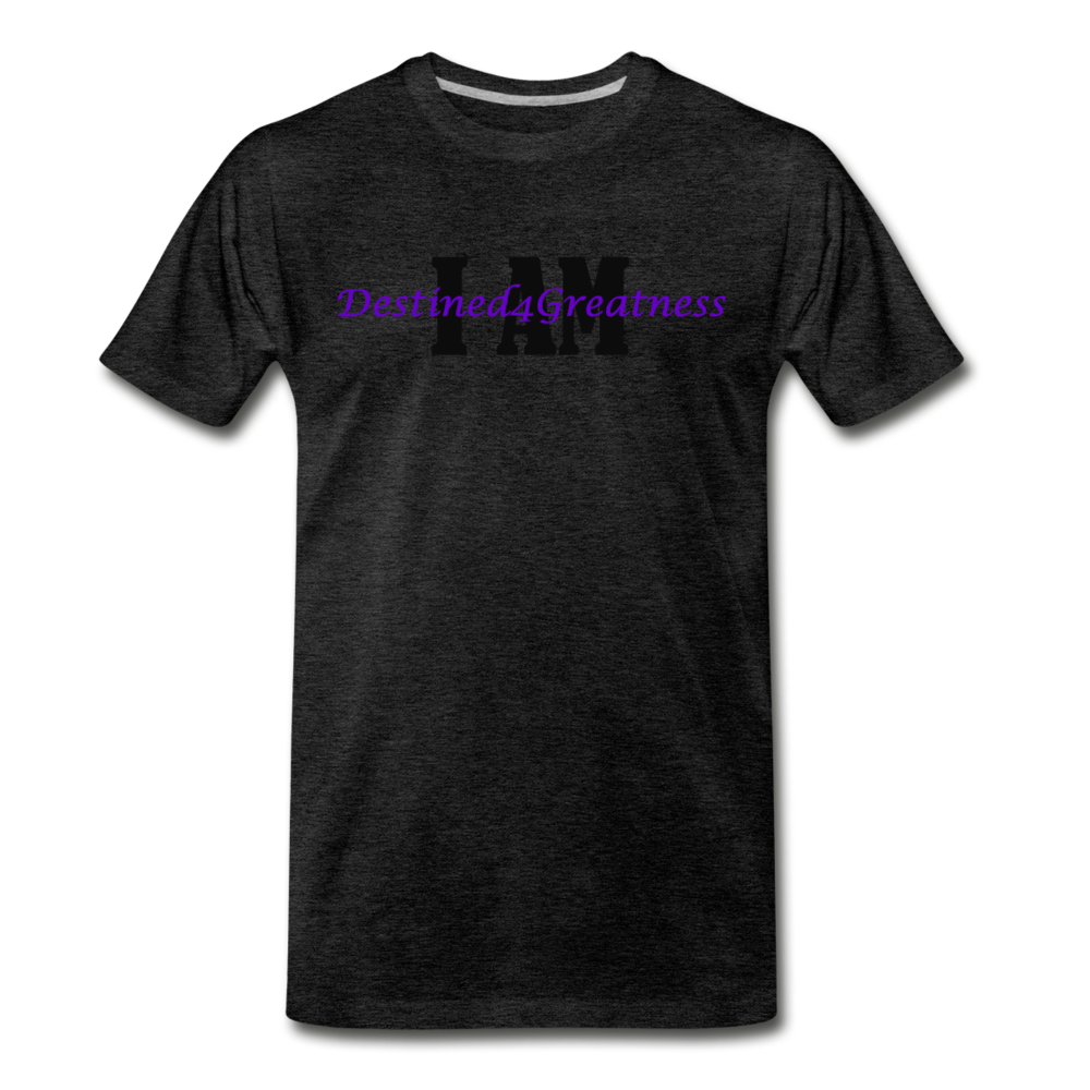 Men's Purple I AM T-Shirt - charcoal gray