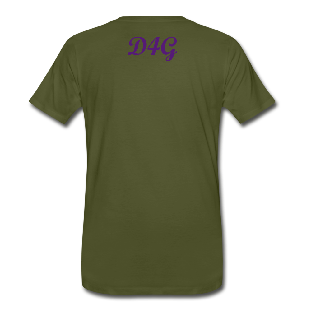 Men's Purple I AM T-Shirt - olive green