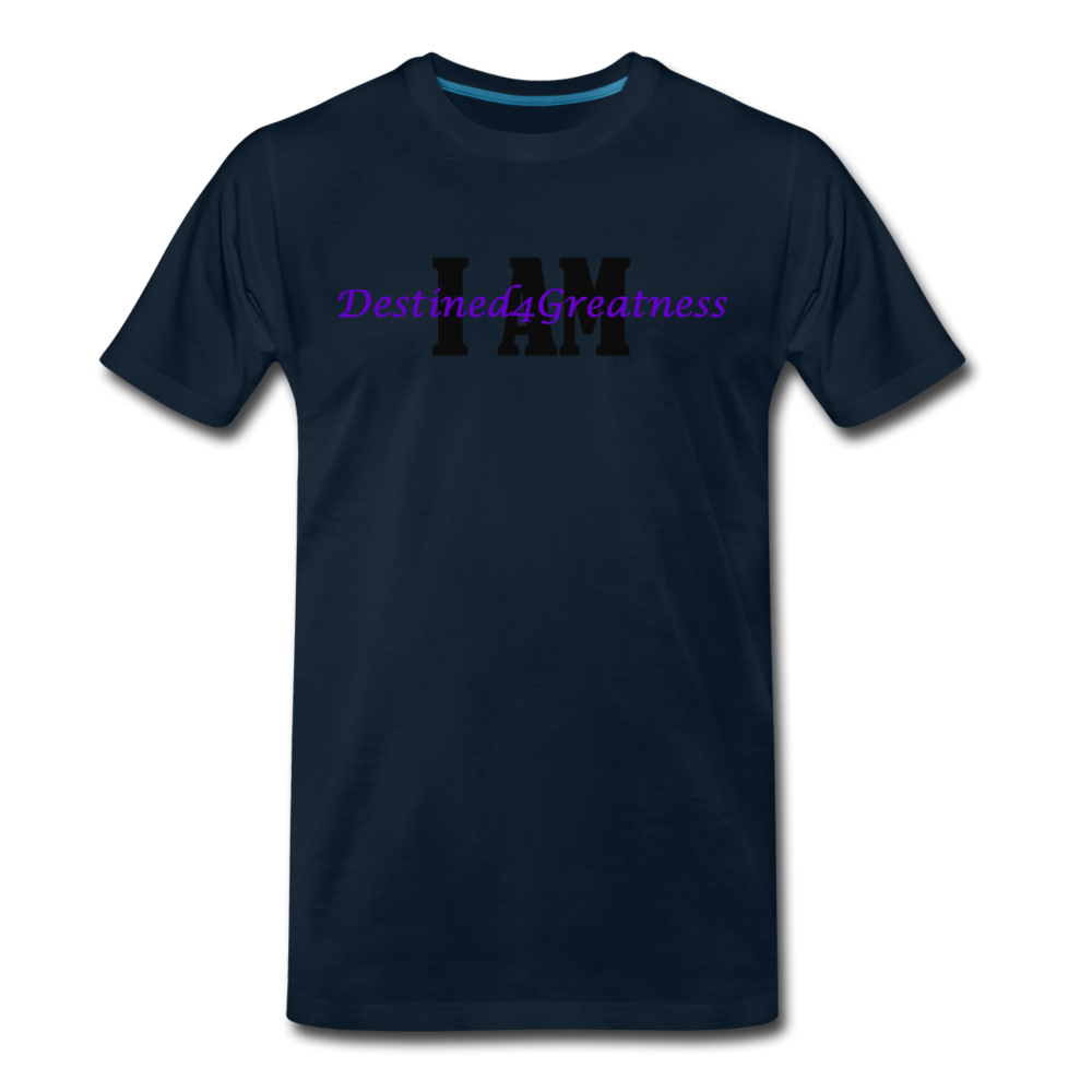 Men's Purple I AM T-Shirt - deep navy