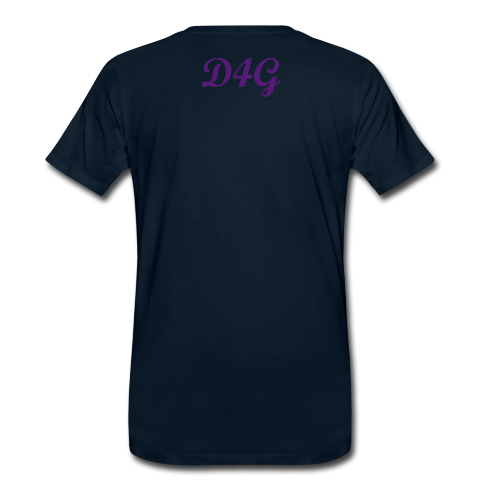 Men's Purple I AM T-Shirt - deep navy