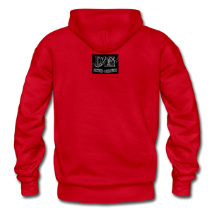 Black & White I AM Adult Hoodie - red