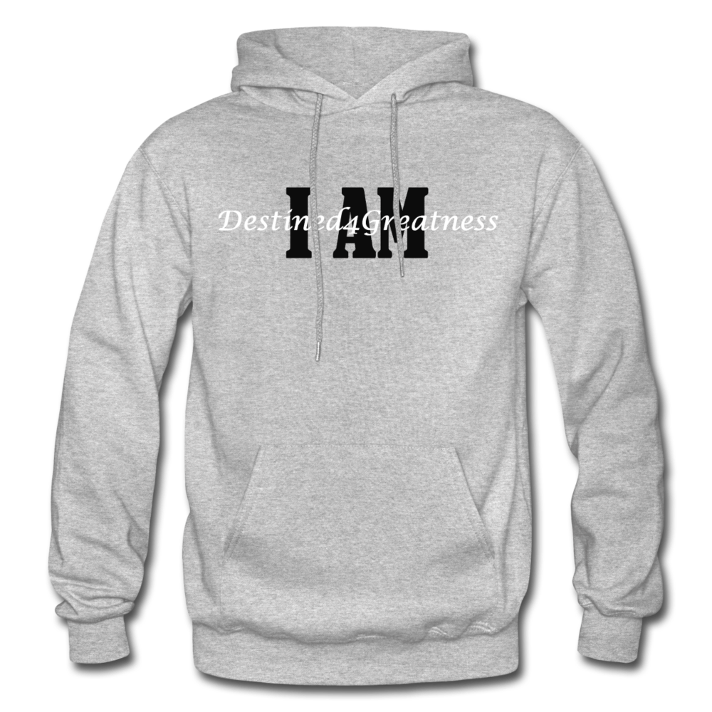 Black & White I AM Adult Hoodie - heather gray