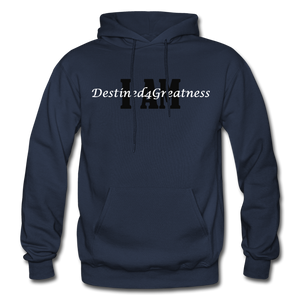 Black & White I AM Adult Hoodie - navy