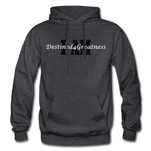 Black & White I AM Adult Hoodie - charcoal grey