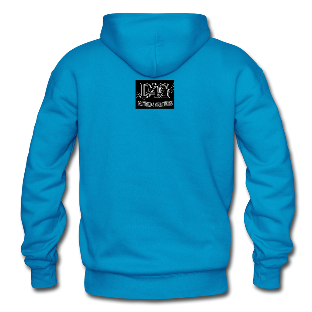 Black & White I AM Adult Hoodie - turquoise