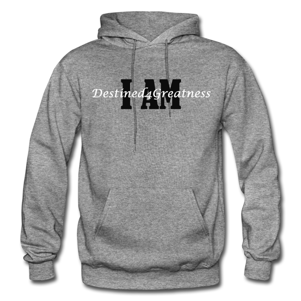 Black & White I AM Adult Hoodie - graphite heather