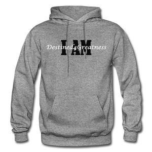 Black & White I AM Adult Hoodie - graphite heather