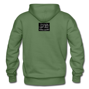 Black & White I AM Adult Hoodie - military green