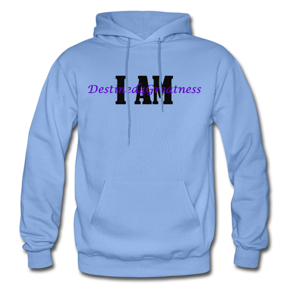 Purple I AM Adult Hoodie - carolina blue