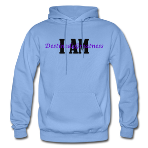 Purple I AM Adult Hoodie - carolina blue