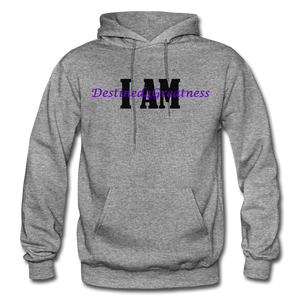 Purple I AM Adult Hoodie - graphite heather