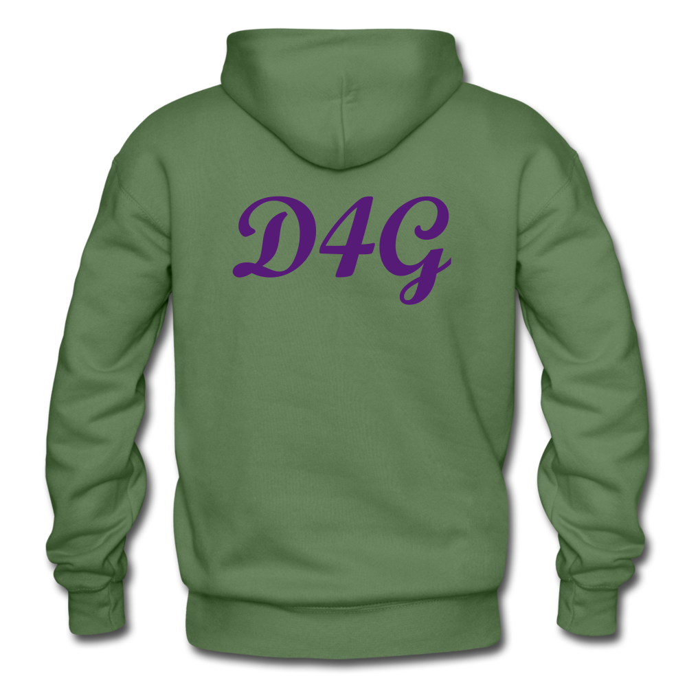 Purple I AM Adult Hoodie - military green