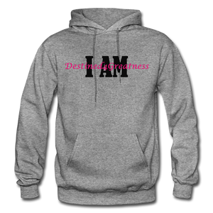 Pink I AM Adult Hoodie - graphite heather